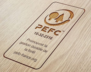 utilisation de bois certifié PEFC